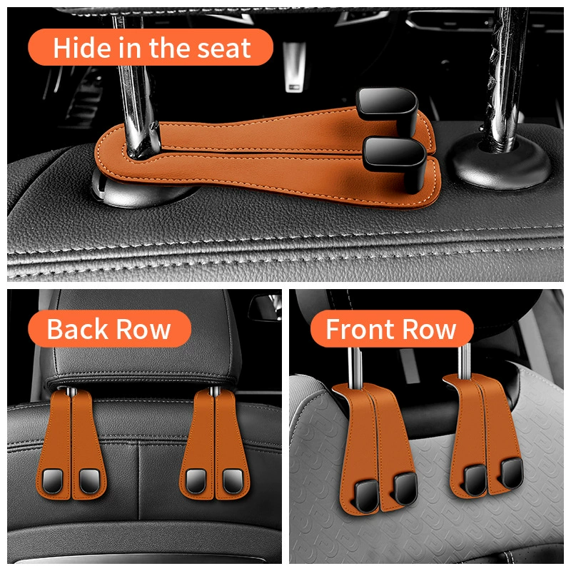 Новый автомобиль сиденье заднее сиденье двойной крючок скрытый многофункциональный автомобиль заднее сиденье мобильного телефона держатель металлический крючок