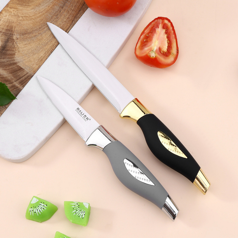 Mango de pájaro acero inoxidable cocina para el hogar pintura en aerosol caja de exhibición juego de cuchillos juego de regalo cuchillo fábrica spot al por mayor