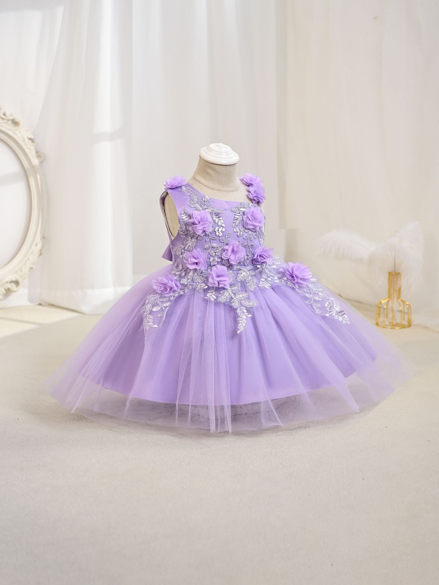 Nuevas niñas de verano vestido de princesa para niños vestidos exquisitos vestidos para niñas vestidos de malla para bebés ropa infantil image 8