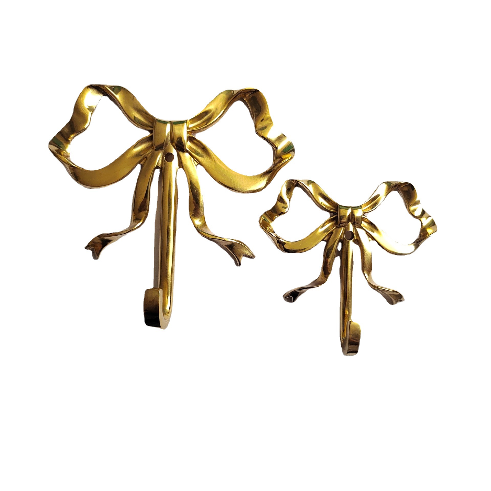 Latón bowknot gancho salón baño dormitorio cocina pared gancho
