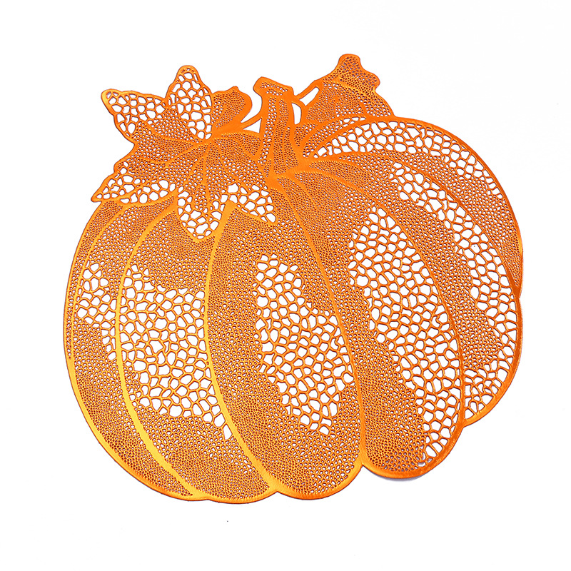 Decoración transfronteriza de Halloween restaurante PVC calabaza estampado europeo tema de vacaciones estampado impermeable aislamiento térmico estampado