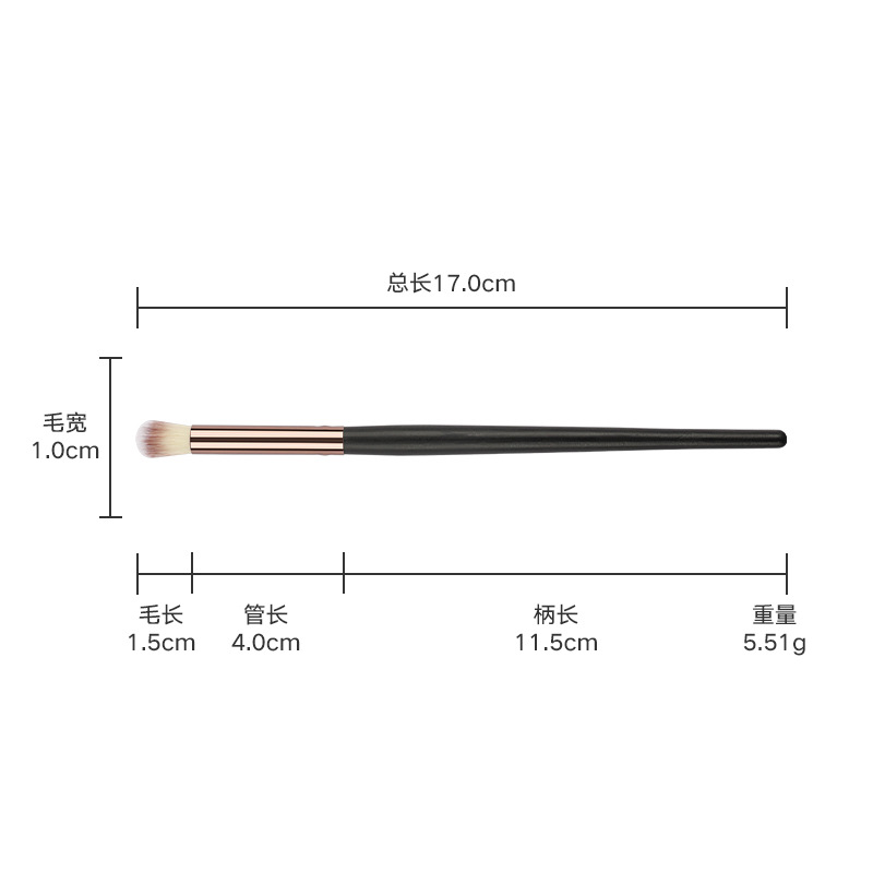 Cepillo de mancha de cabello suave único Corrector de sombra de ojos Reparación de sombra de nariz Herramientas de belleza profesionales Fábrica de pinceles de maquillaje de ojos al por mayor