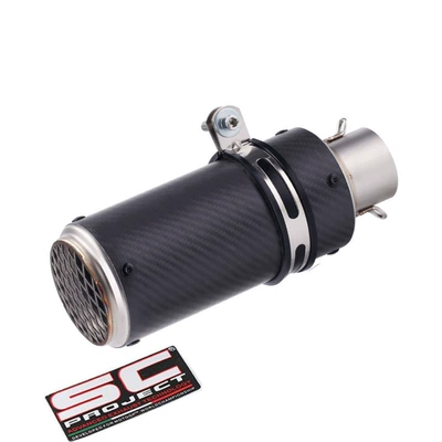 Exhaust pipe full carbon fiber sports car - 3-51mmsc-carbon-fiber-tail-with-mesh