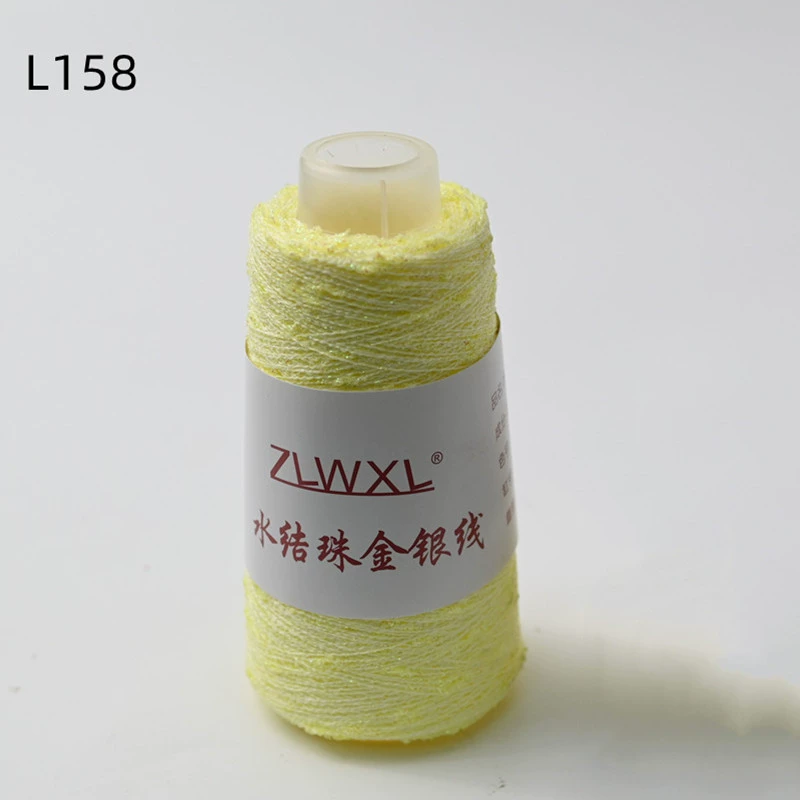 Woven silk threads handmade, 50 gram, gold and silver