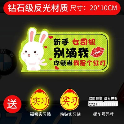 Creative Funny Magnetic Sticker Logo, Body sticker - strong-magnetic-and-strong-reflective-rabbit-dont-drop-me-gift