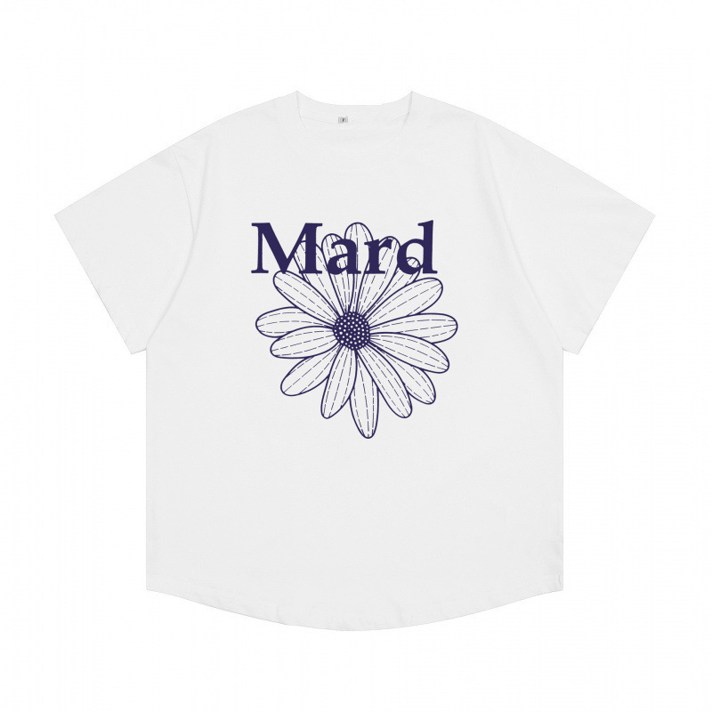 【カウンター品質】韓国マルディトレンドブランド半袖Tシャツリトルデイジードーマンプリントラウンドネックピュアコットンクロスボーダー|undefined