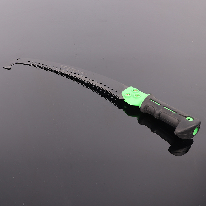 Electrophoretic high branch saw with hole single hook saw, hand saw, wood high branch pruning, garden hardware tools