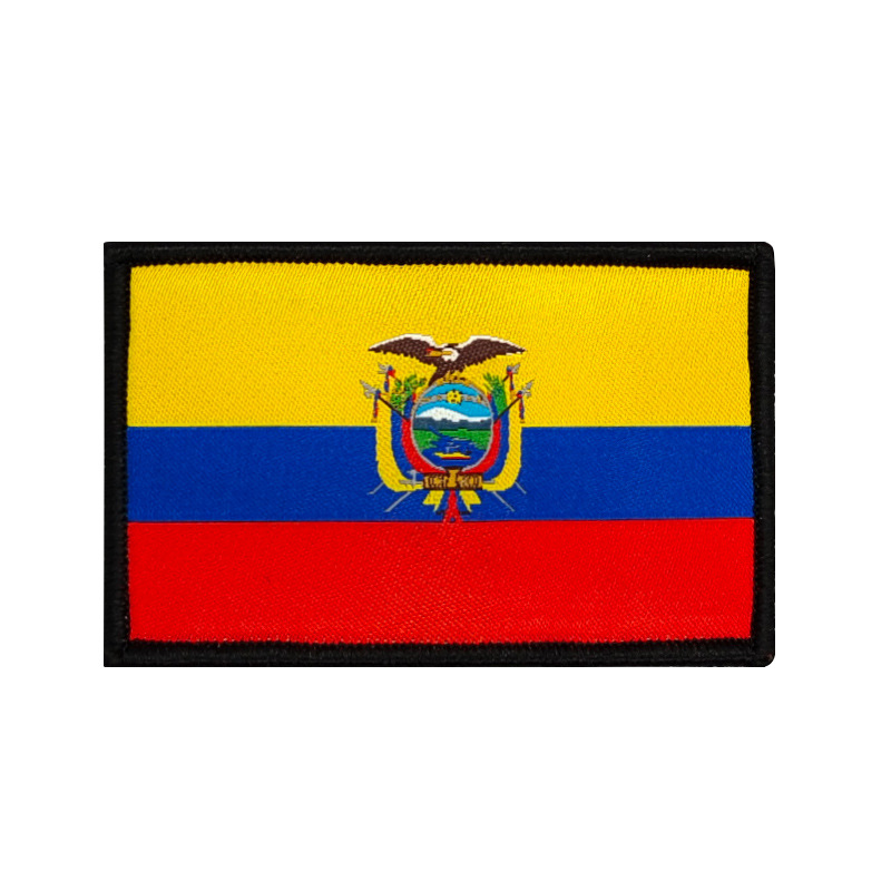 Bandera tejida Velcro sello bandera parche ropa mochila accesorios pegatinas de tela en stock suministro