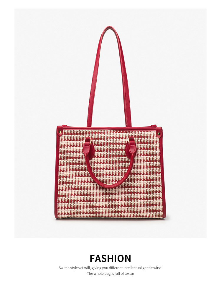 Large Women's Tote Bag For Work, Versatile Shoulder Briefcase_voghion.com