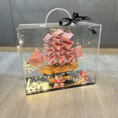 順風満帆セーリングキャッシュお金使い DIY 材料パッケージポータブルアクリルバレンタインデーギフトオープニング装飾品