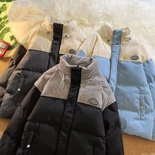 厂家批发冬季情侣棉服韩版棉衣加厚连帽潮牌情侣百搭大码外套棉袄