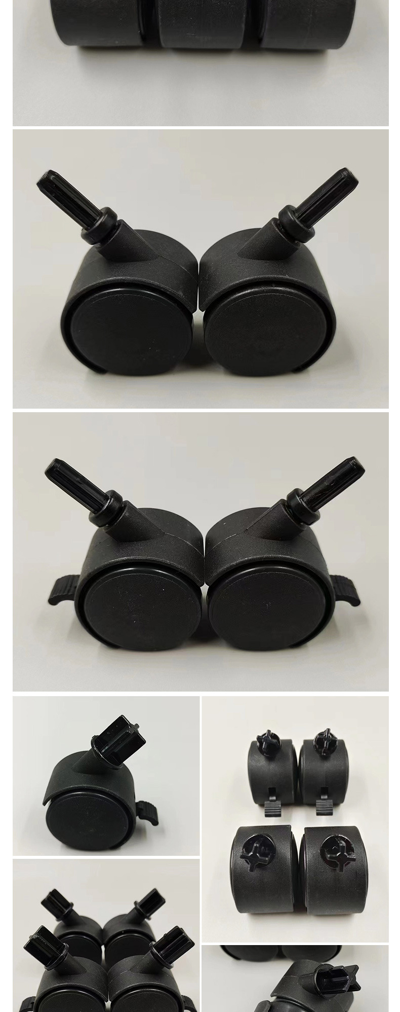 塑料八杆万向轮,办公椅子脚轮,行李箱轱辘脚轮,电脑椅��件滑轮,静音万向轮