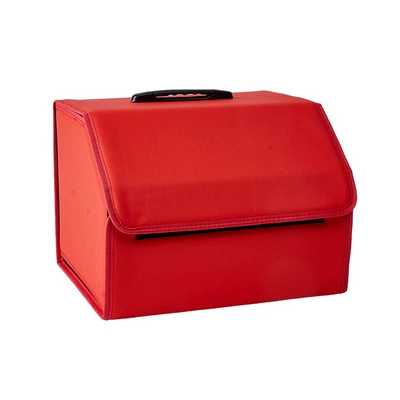 supplies hot-selling trunk foldable: Car storage bag/box - red-top-handle-medium