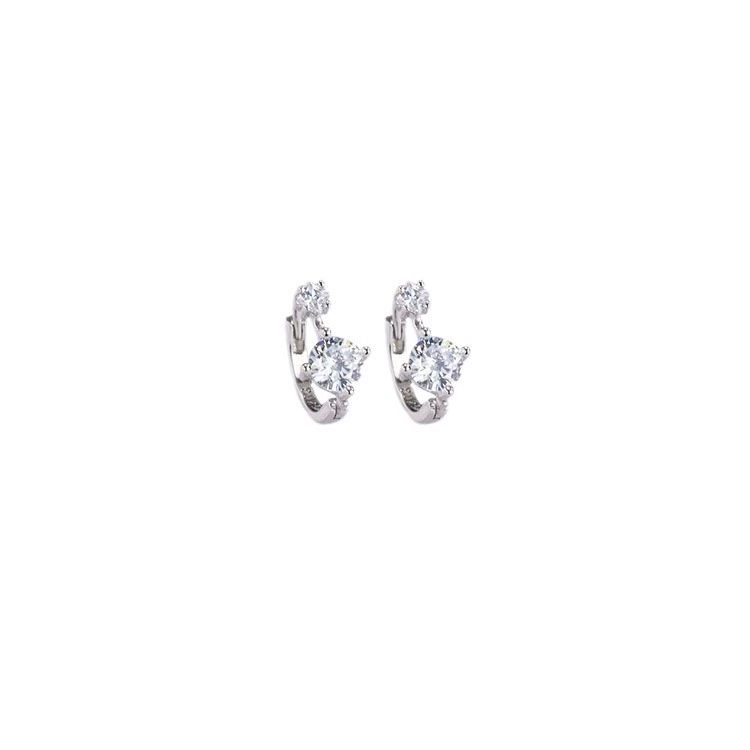 Small Korean-Style Earrings, Light Luxury Minimalist Drop, Gold or Silver, Lightweight