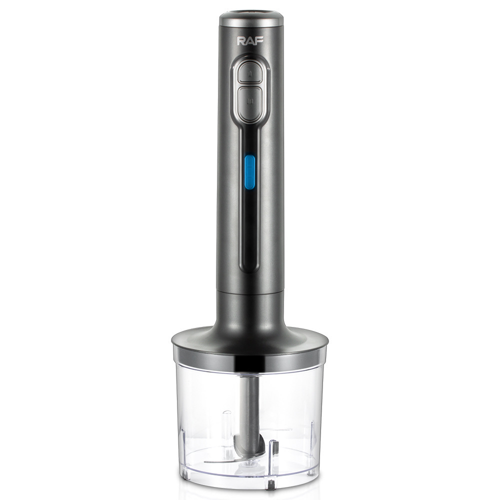 Palo de cocina de carga inalámbrica RAF, procesador de cocina eléctrico cinco en uno, exprimidor de jugo, carne molida, batido de huevos, cocina de mano con cerradura