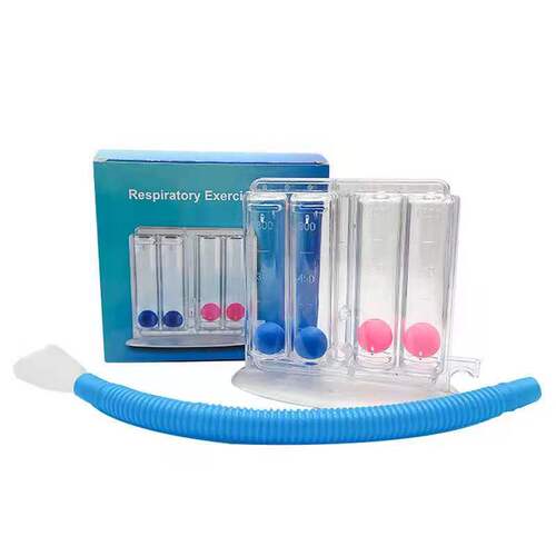 Three-ball breathing trainer student lung capacity training physical test middle-aged and elderly lung function exerciser breathing dual-purpose