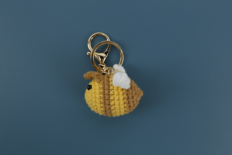 20g Weight 1 Piece Cute Bee Yarn Knitting Bag Pendant Keychain