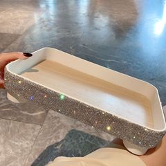 トレイスキンケア製品収納ボックスデスクトップ香水ラック高価値ダイヤモンド象嵌玄関装飾品クロスボーダーホットセール工場直販