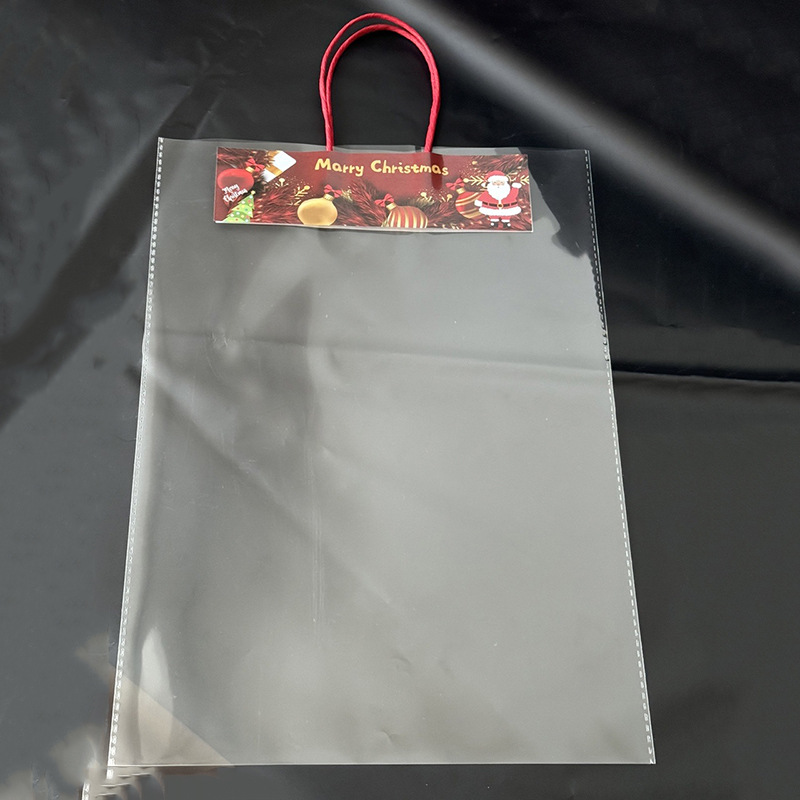 Bolsa de manzana de Navidad bolsa de regalo transparente bolsa de regalo de Nochebuena galleta caramelo merienda bolso de juguete