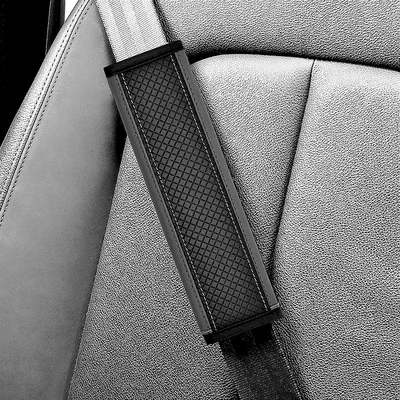 Seat belt shoulder pad Cover Protective Cover Interior Safety - ddjy-diamond-quilted-shoulder-pad-single-blackgray-24cm