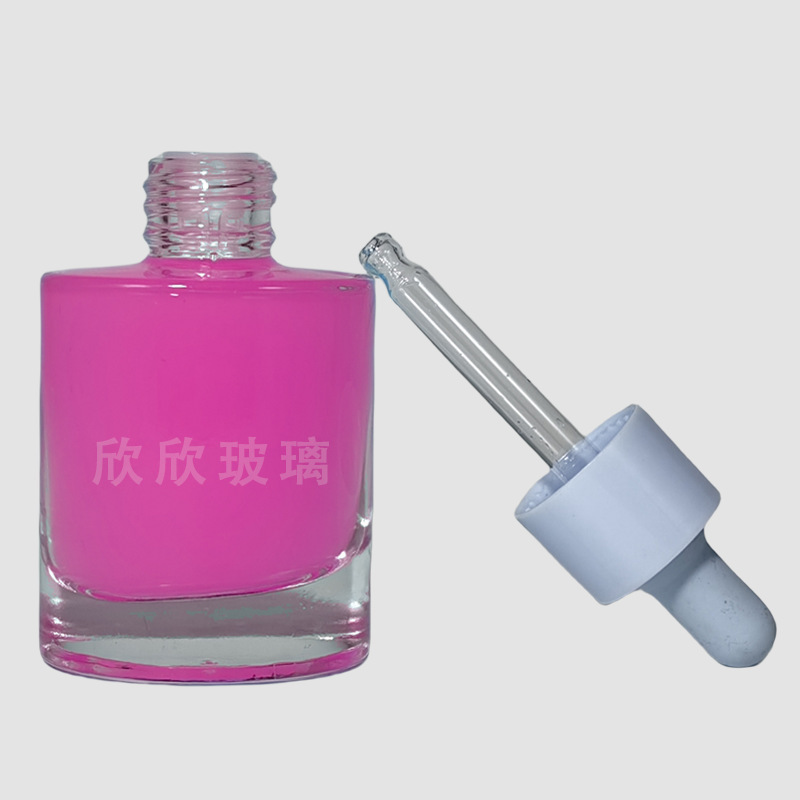 工場在庫 30ml フラットスクエアリキッドファンデーションガラスボトル 50ml プレスフラットボトル ボールキャップ エッセンス詰め替え|undefined