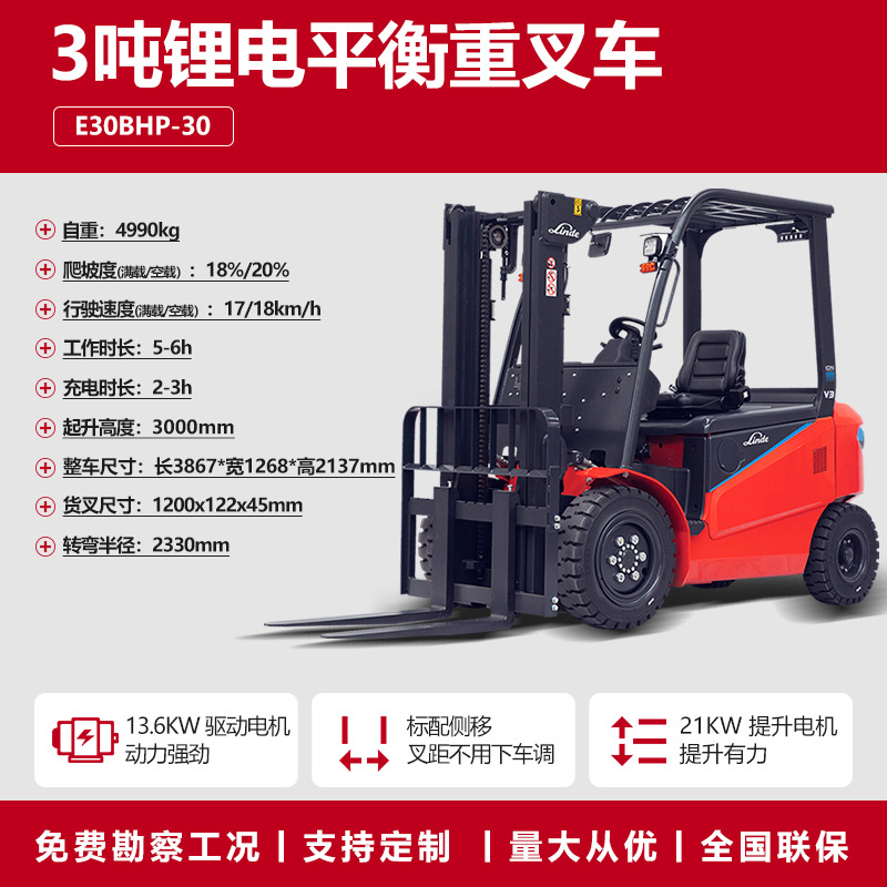 [Depósito] Linde 1.6 - 3.5 toneladas de carga elevadora de balance de batería E16C