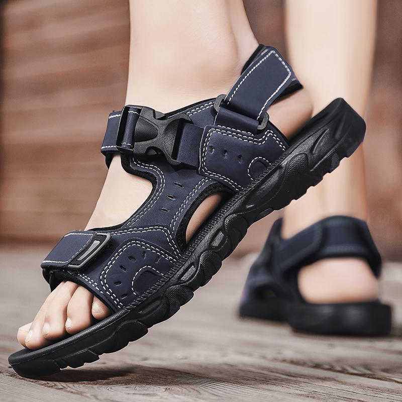 2025 Summer New Outdoor Breathable Casual Velcro Sandals Casual Fashion Versatile Beach Shoes Men's Shoes Wholesale
