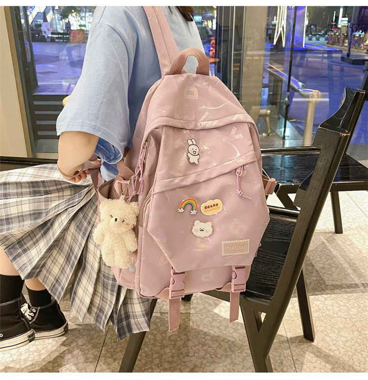 Cartable École Primaire Filles Ins Casual Tout Assorti Haute École Étudiant Sac À Dos Japonais Collège Junior High School Grande Capacité Sac À Dos display picture 26