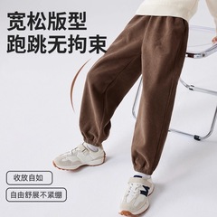 儿童裤子男童休闲裤秋夏装新款儿童针织卫裤运动裤中大童舒适卫裤