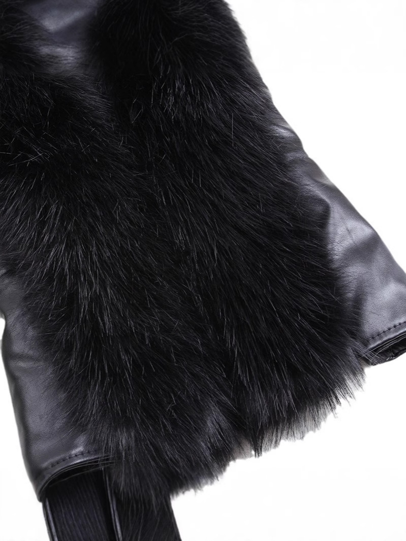 AliExpress falso Cuello de piel de mapache Chaleco corto de las mujeres Otoño e Invierno algodón Delgado Chaleco de piel sintética chaleco