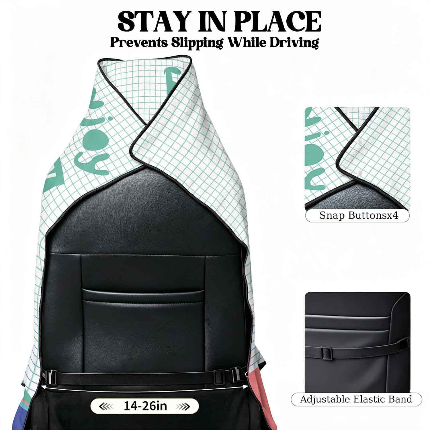 Summer bath towel and car seat cover 2-in-1, ultra-fine fiber outdoor beach and car dual-use universal seat cushion
