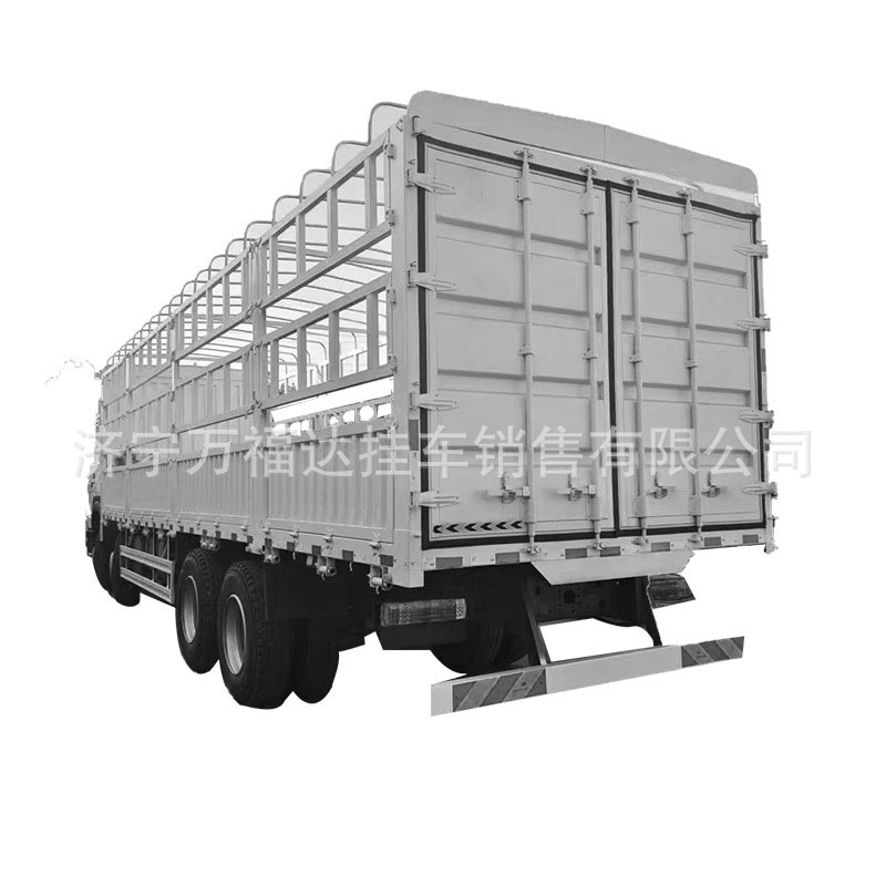 5.8m Semi-trailer box body with side rails, HOWO dump truck 9.6m High-side dump truck with side rails