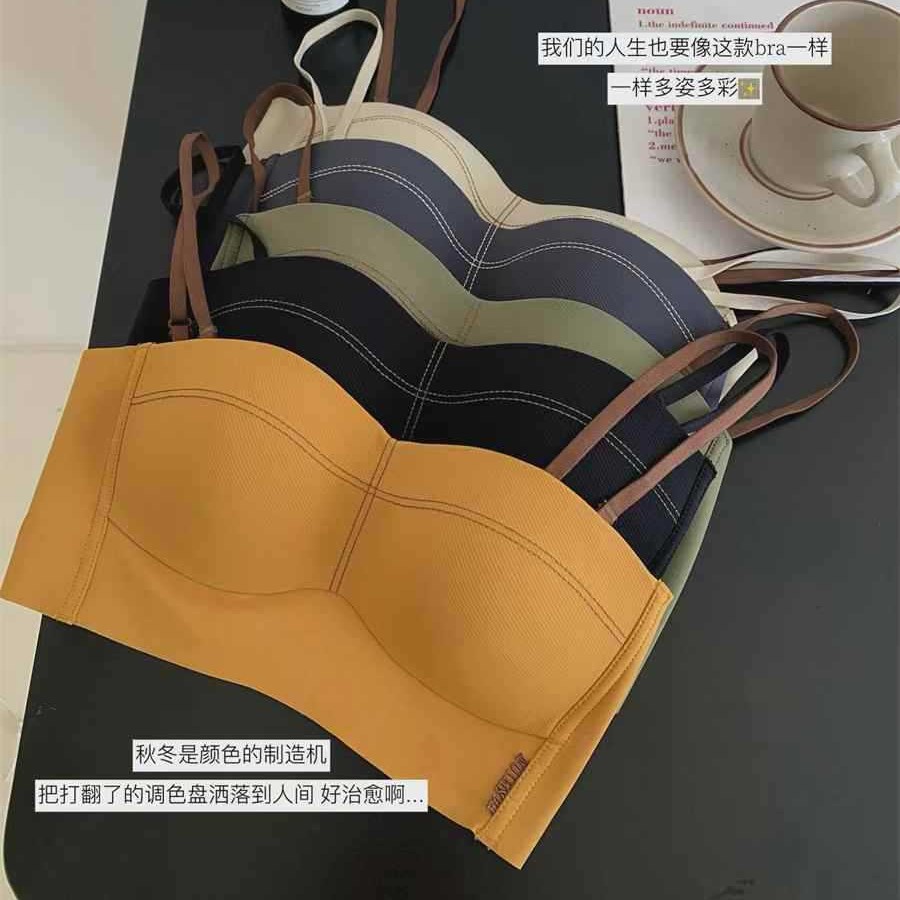 Ventas directas de fábrica comercio electrónico transfronterizo Sudeste de Asia Vietnam Tailandia damas sin costuras top de tubo cómodo recogido sujetador lateral