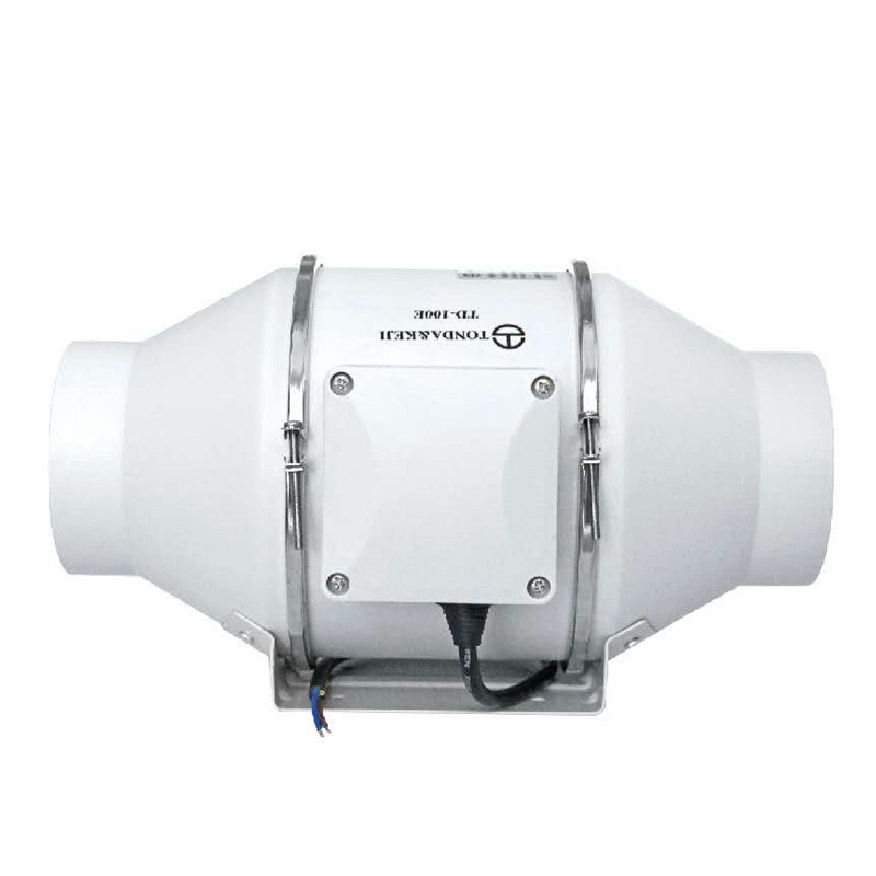 TD100E斜流管道增压风机8寸换气扇抽风机TD150大功率80W管道风机