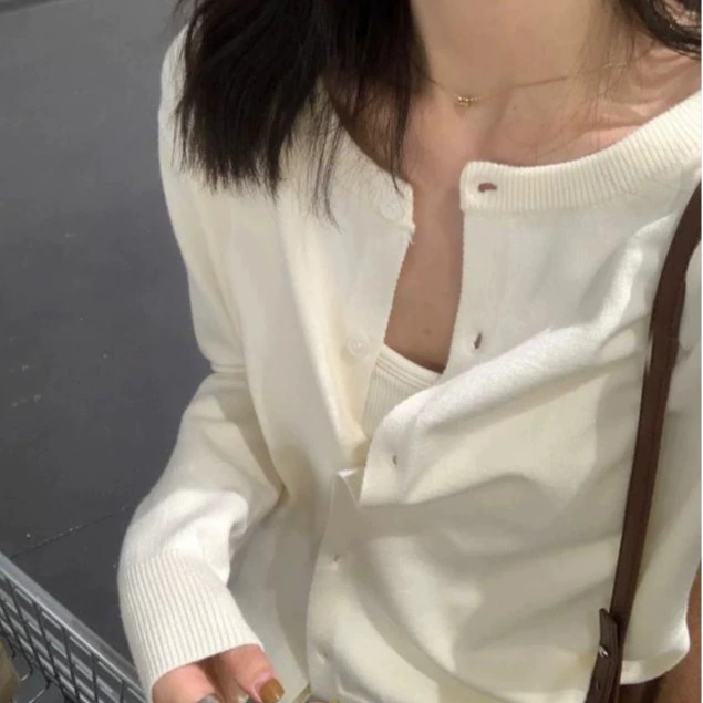 Женский вязаный кардиган из шерсти с вышитым логотипом Ralph pony, модель 2024RL, осенний элегантный свитер в японском и корейском стиле.