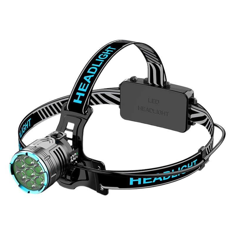 Faros de doble luz roja y blanca, sensor de alta potencia, pantalla de potencia digital lateral, faro, iluminación exterior, linterna fuerte