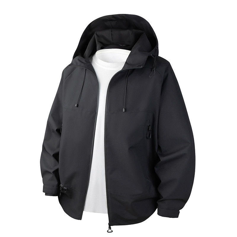 American-Style Trendy Outdoor Jacket for Men, 2026 Spring New Model, Windproof and Waterproof Softshell Hooded Jacket for Hiking