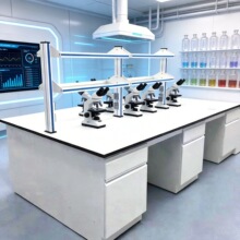 实验室实验台钢木实验桌操作台化验室试验工作台全钢中央台边台