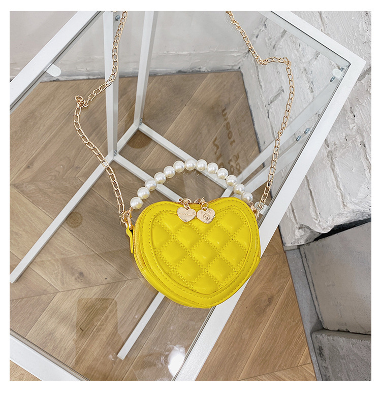 Lingge Pearl Chain Children's Bag Fashion One-shoulder Messenger Bag Coin Purse display picture 43