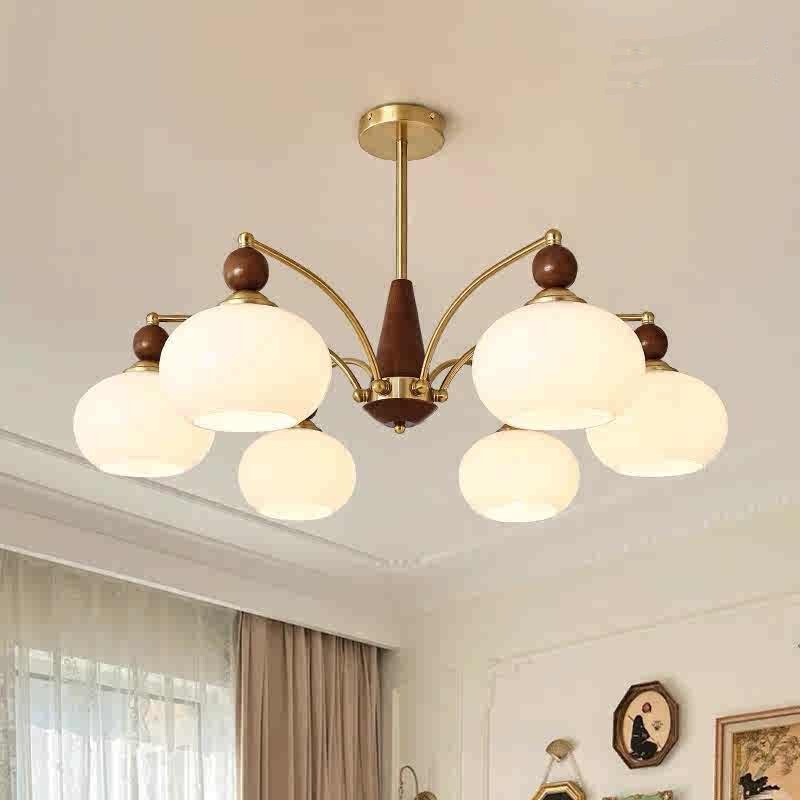2026 Vintage Cream Style Bedroom Living Room Chandelier Japanese Style Walnut Retro Creative Persimmon Glass Dining Room Lighting Fixture 2026 Vintage Cream Style Bedroom Living Room Chandelier Japanese Style Walnut Retro Creative Persimmon Glass Dining Room Lighting Fixture