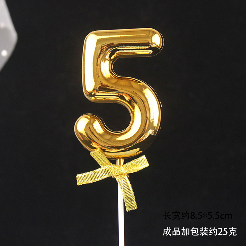 Decoración digital para pasteles 0-9, 3D oro/rosa, inserto para cumpleaños – Mayorista de Yiwu image 15