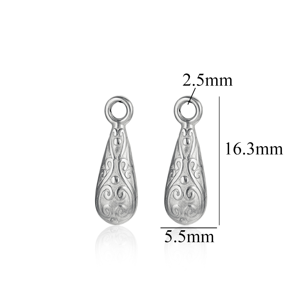 Colgante de acero inoxidable colgante de acero inoxidable colgante de acero de titanio 18K oro de color accesorios collar joyería DIY pequeño colgante al por mayor