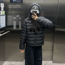 2025秋冬新款流行明星同款排骨轻薄棉衣女短款时尚连帽情侣外套