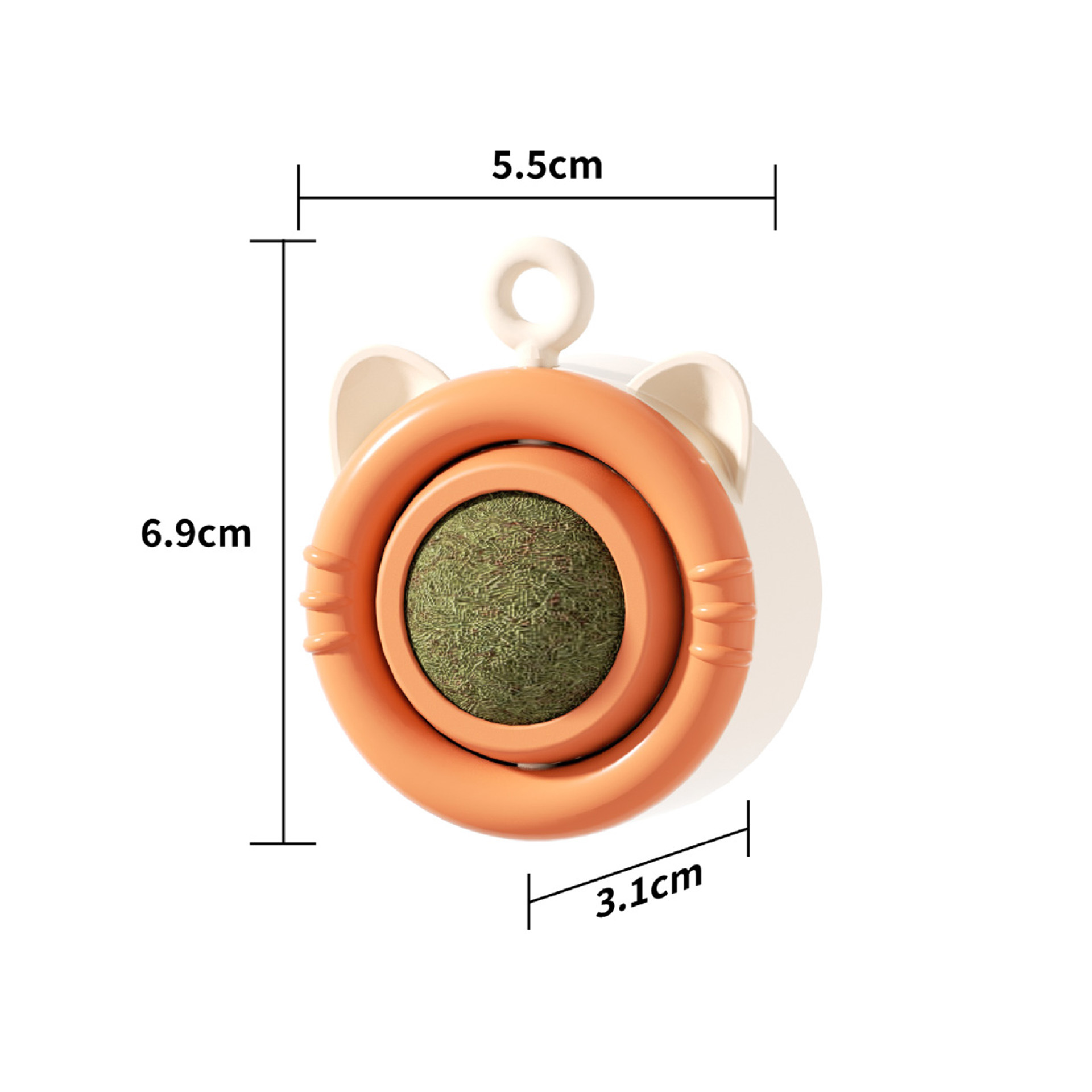 Hawo Nueva Bolsa Flip CAT Head Mint Ball PET self-Hi lamiendo suministros de juguete de gato al por mayor