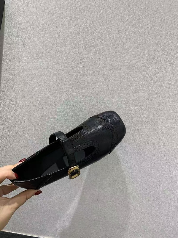 复古丁字扣带玛丽珍鞋女2025新款方头平底高配裙子芭蕾舞单鞋女|undefined