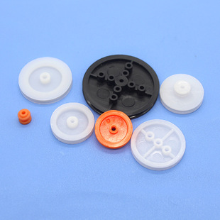 7 kinds of plastic pulley set driving wheel moving pulley fixed pulley accessories small pulley model accessories suit