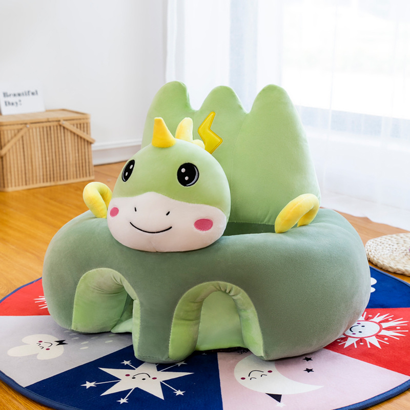 Asiento de Aprendizaje para Bebés, Anti-vuelco, Anti-caídas, Sofá de Peluche para Niños, Sofá Perezoso
