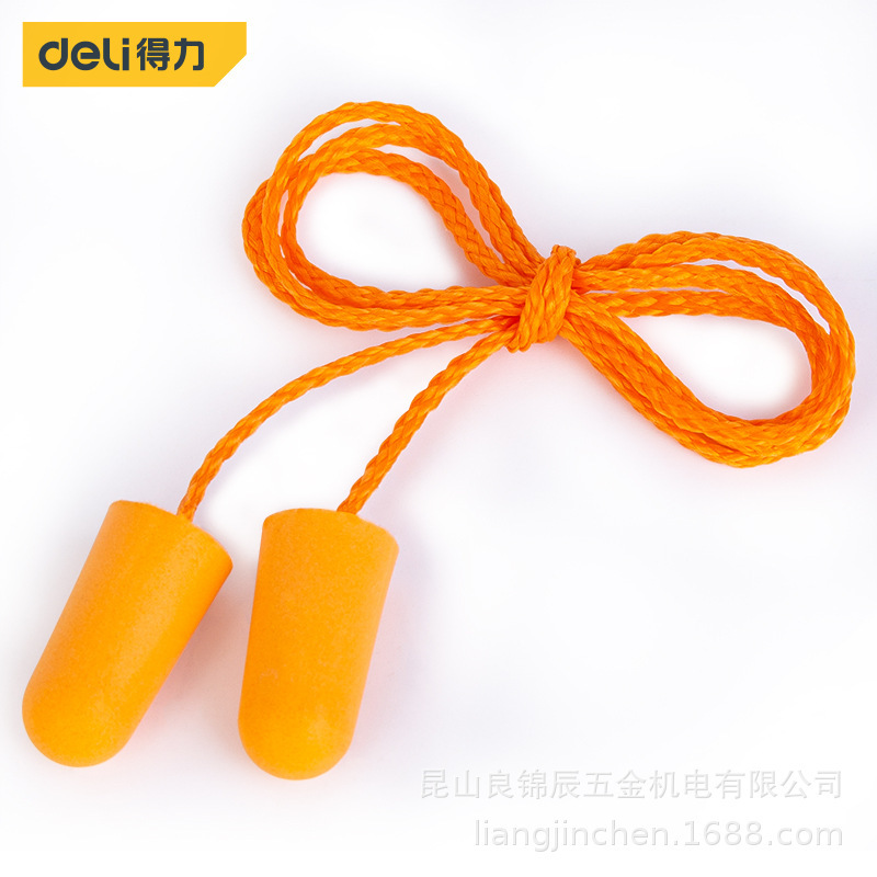 Deli tool PU earplug learning work anti-noise earplug industrial machinery noise reduction earplug DL523001 2