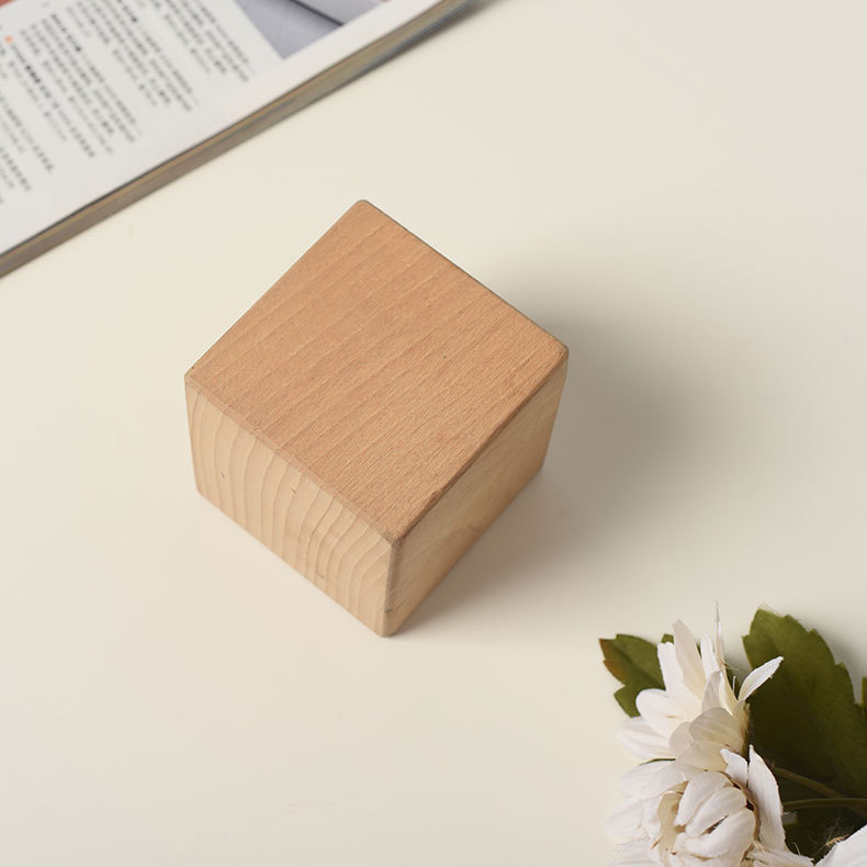 木质方块儿童玩具积木正方体方块小木块积木模型榉木方块加工