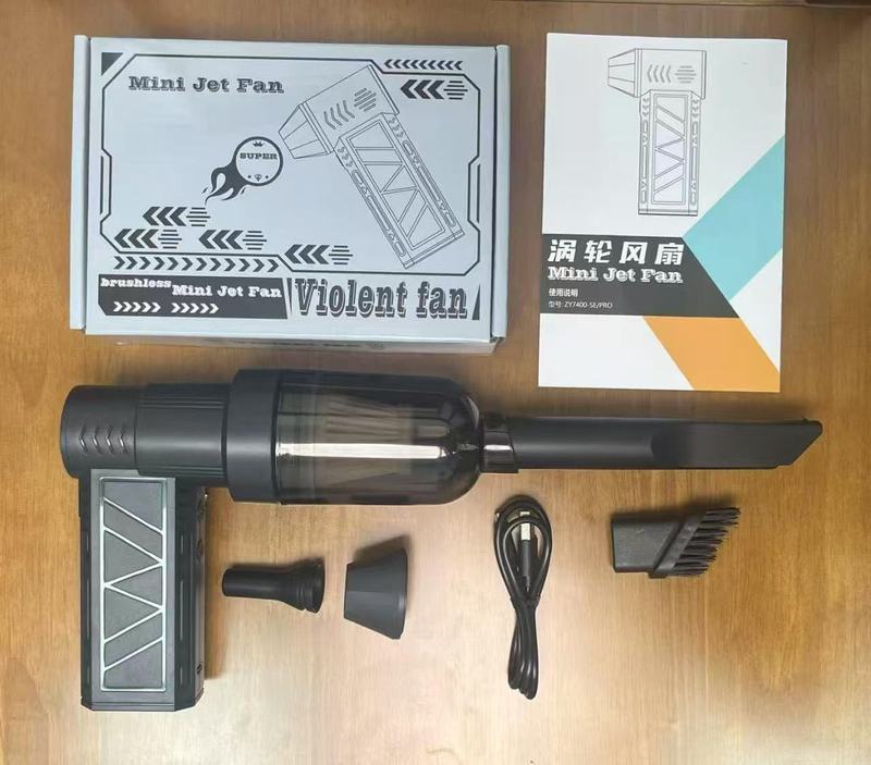 クロスボーダーバイオレントーブン高速ブラシレスミニポータブルファン屋外ハンドヘルドワイヤレス送風機 ZY7400|undefined